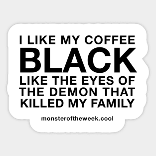 Demon-Black Coffee Sticker